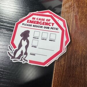 Emergency Pet Rescue Stickers